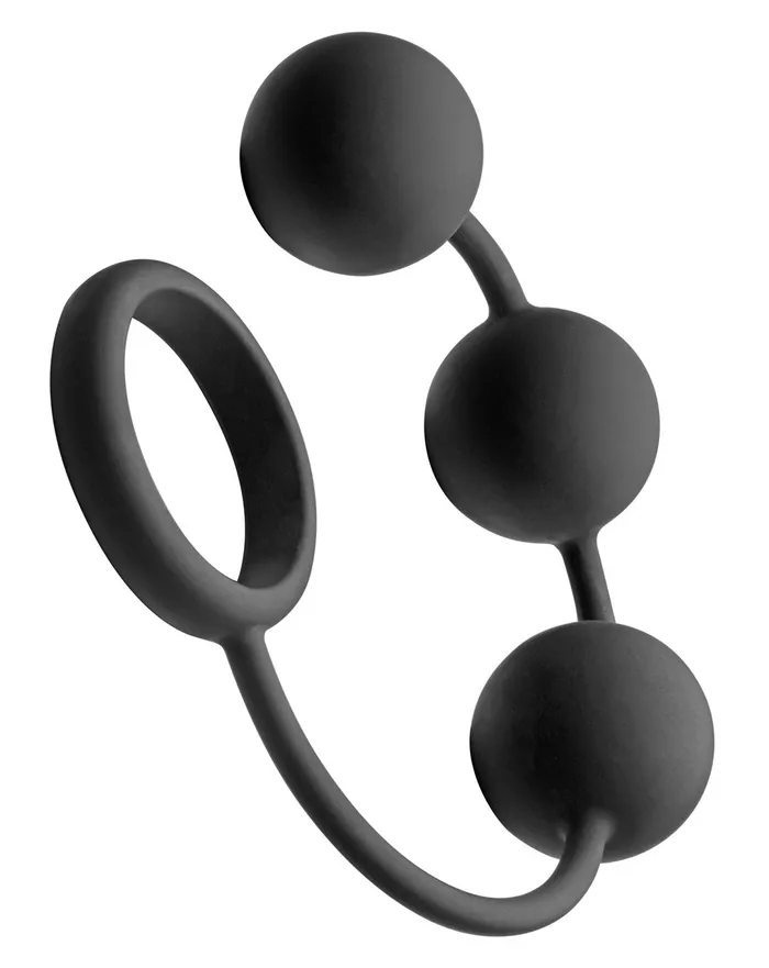 XR Brands Tom of Finland Male Sex Toys Tom of Finland Silicone Cock Ring With 3 Weighted Balls XR Brands Tom of Finland Male Sex Toys Tom of Finland Silicone Cock Ring With 3 Weighted Balls