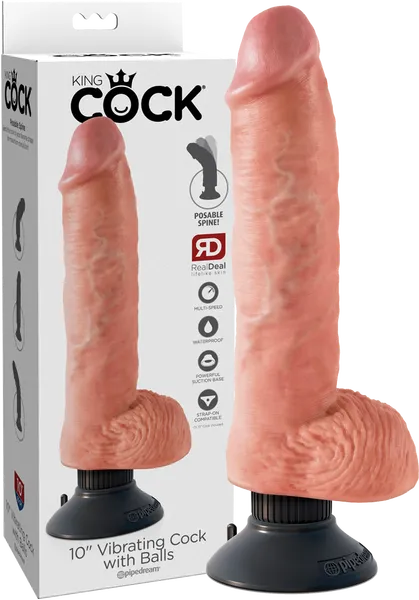 10 Vibrating Cock With Balls Pipedreams Female Sex Toys 10 Vibrating Cock With Balls Pipedreams Female Sex Toys