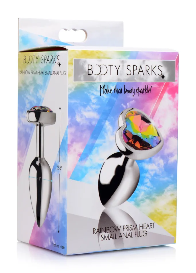 Anal XR Brands Rainbow Prism Heart Anal Plug Small