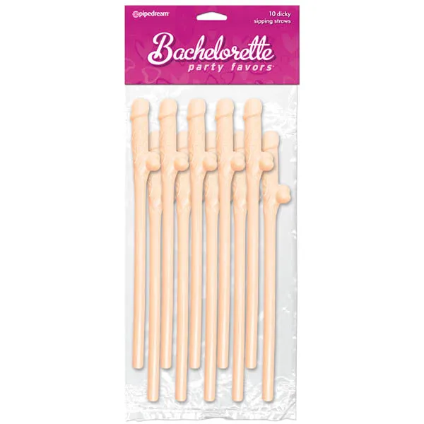 Bachelorette Party Favors Dicky Sipping Straws Windsor Vibrators