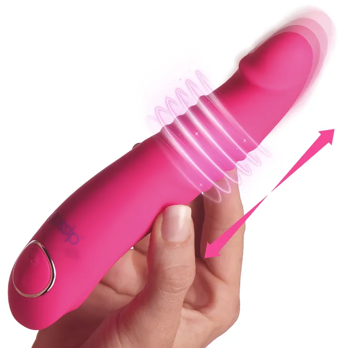 Blaster 7X Thrusting Silicone Vibrator Pink Curve Toys Vibrators