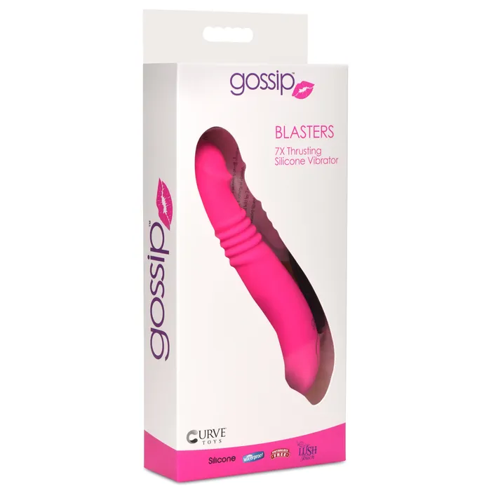 Blaster 7X Thrusting Silicone Vibrator Pink Curve Toys Vibrators