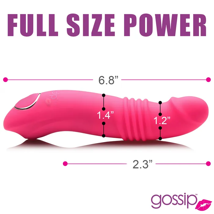 Blaster 7X Thrusting Silicone Vibrator Pink Curve Toys Vibrators