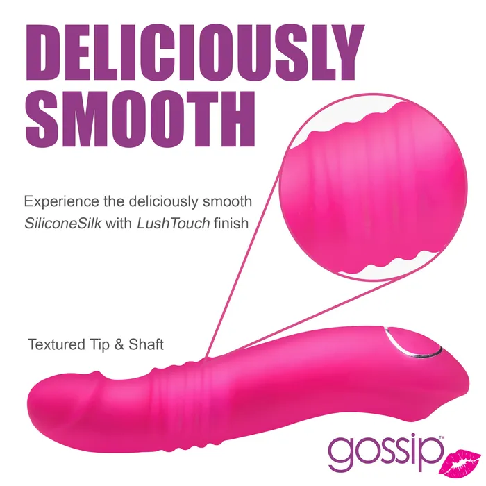 Blaster 7X Thrusting Silicone Vibrator Pink Curve Toys Vibrators