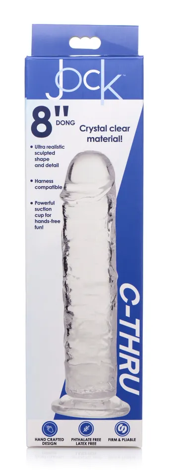 Curve Toys Anal Jock CThru Dildo 8 Inch Curve Toys Anal Jock CThru Dildo 8 Inch