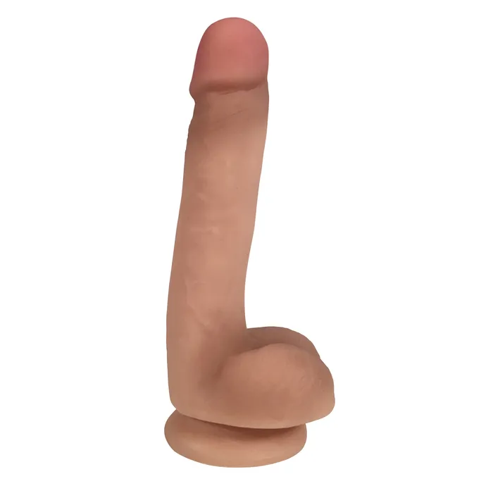 Curve Toys Dildos Easy Riders 7 Inch Dual Density Dildo With Balls Flesh