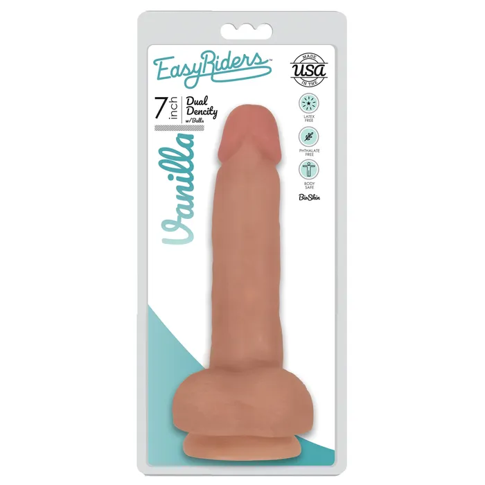 Curve Toys Dildos Easy Riders 7 Inch Dual Density Dildo With Balls Flesh Curve Toys Dildos Easy Riders 7 Inch Dual Density Dildo With Balls Flesh