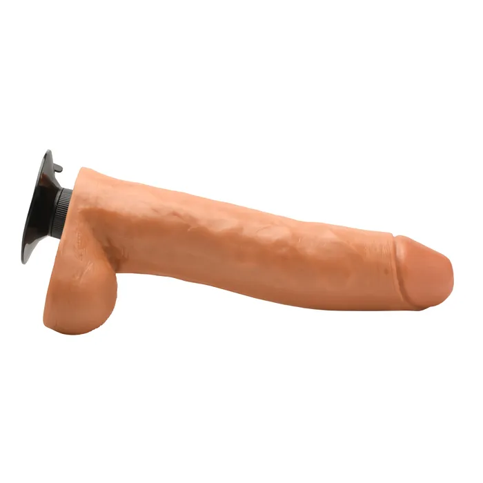 Curve Toys Dildos Jock Medium Vibrating Dildo with Balls 11 Inch