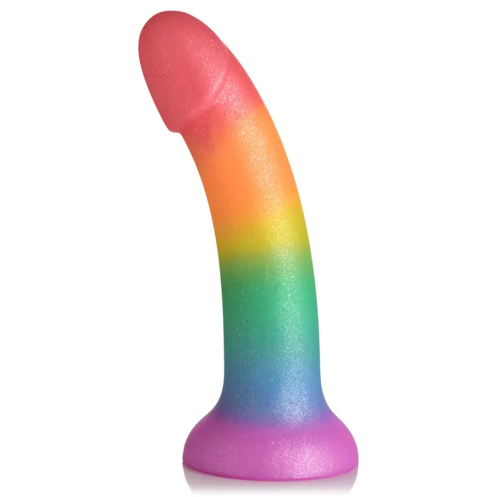Curve Toys Dildos Phallic Rainbow Silicone Dildo