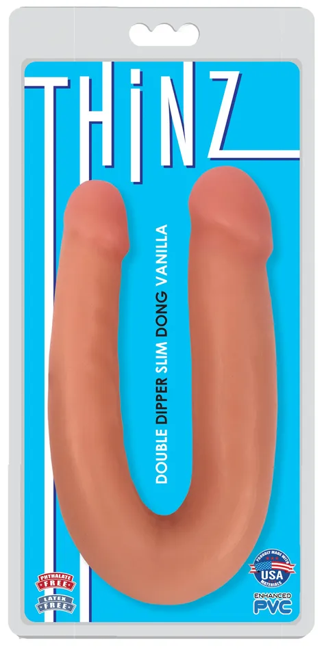 Curve Toys Double Dipper Slim Dildo Light Dildos Curve Toys Double Dipper Slim Dildo Light Dildos
