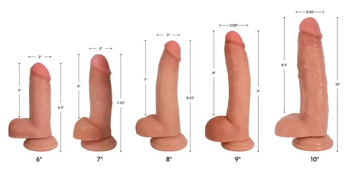 Dildos Curve Toys Jock Light Bareskin Dildo with Balls 7 Inch Dildos Curve Toys Jock Light Bareskin Dildo with Balls 7 Inch