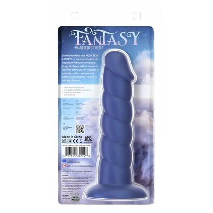 Dildos One Stop Adult Shop Unicorn Dildo 8in Blue