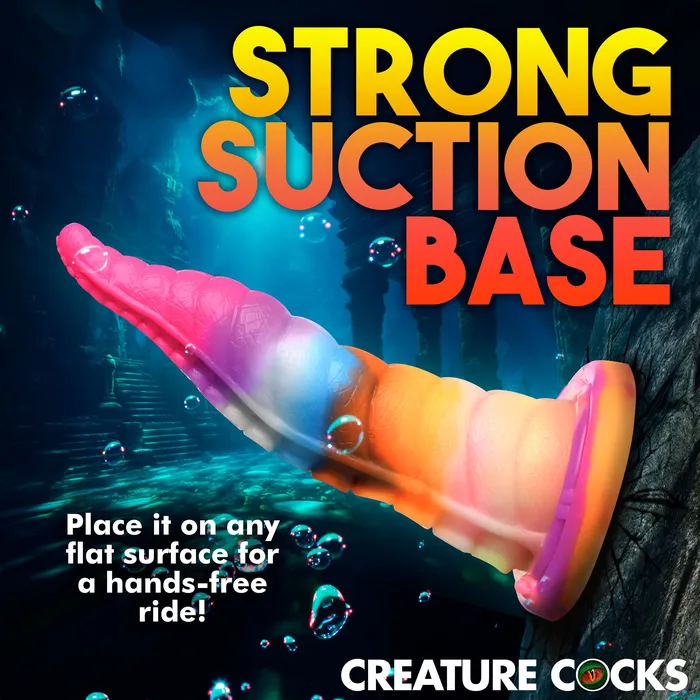 Dildos XR Brands Luminoctopus GlowInTheDark Tentacle Silicone Dildo
