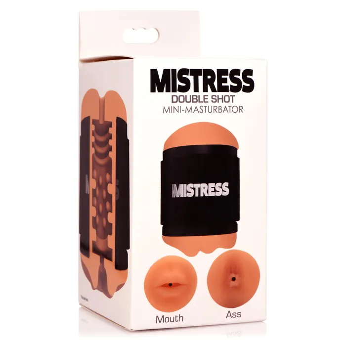 Double Shot Pussy and Ass Stroker Medium Curve Toys Male Sex Toys