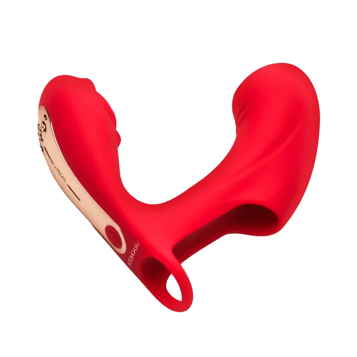 Female Sex Toys Rose Touch Pulsing Silicone Finger Vibrator XR Brands