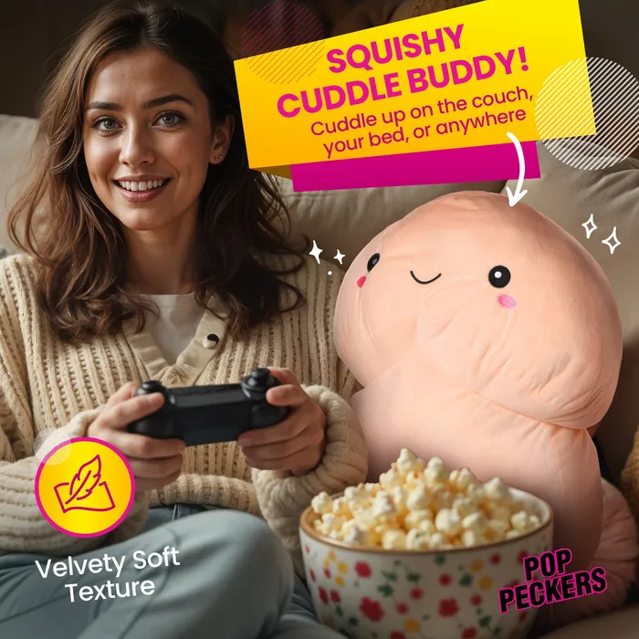 Female Sex Toys XR Brands Chibi Happy Peckers Pillow Large