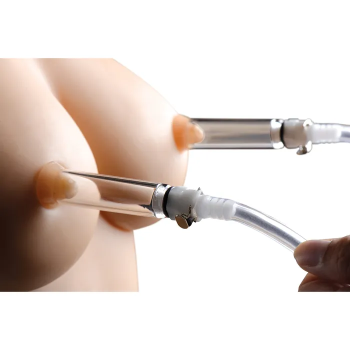 Female Sex Toys XR Brands Nipple Pumping System with Dual Detachable Acrylic Cylinders Female Sex Toys XR Brands Nipple Pumping System with Dual Detachable Acrylic Cylinders