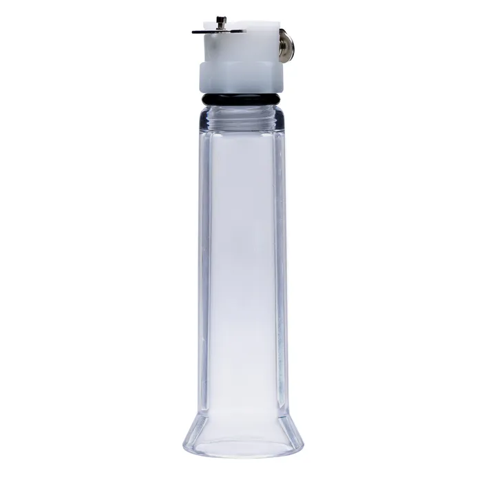 Female Sex Toys XR Brands Nipple Pumping System with Dual Detachable Acrylic Cylinders