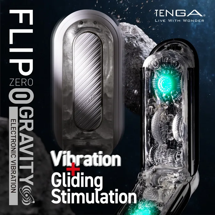 Flip Zero Gravity Vibrating Black TENGA Anal