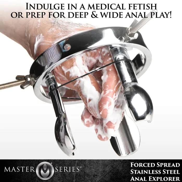 Forced Spread Stainless Steel Anal Explorer XR Brands Anal