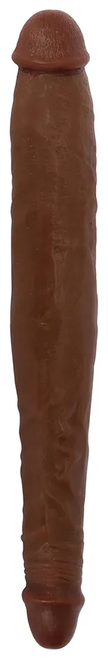 JOCK 13 Inch Tapered Double Dong Brown Curve Toys Dildos