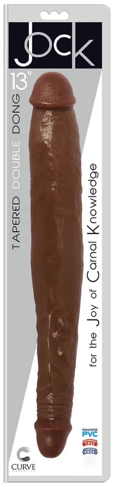 JOCK 13 Inch Tapered Double Dong Brown Curve Toys Dildos JOCK 13 Inch Tapered Double Dong Brown Curve Toys Dildos