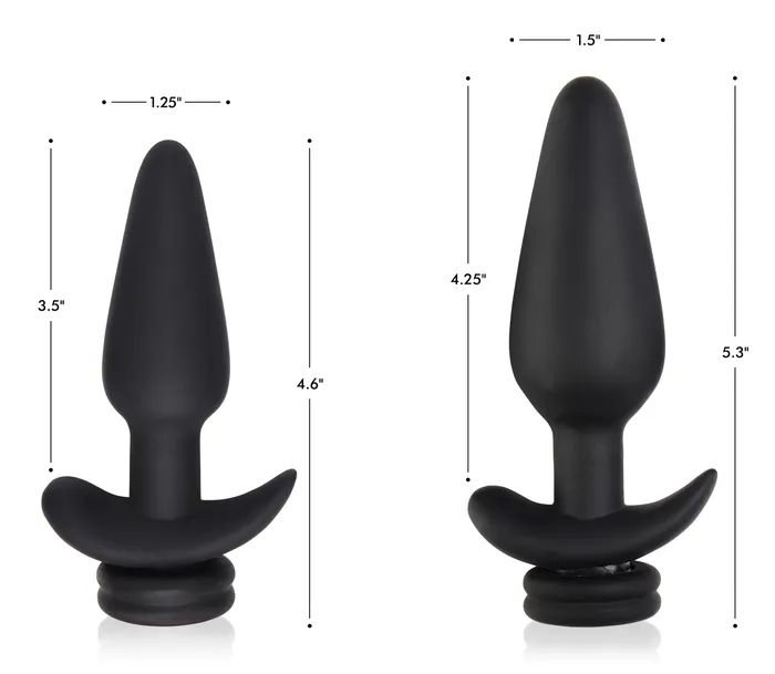 Large Vibrating Anal Plug with Interchangeable Fox Tail White XR Brands Male Sex Toys