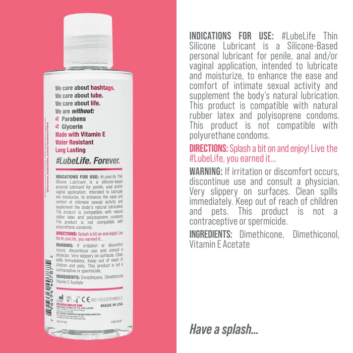 Lubelife Lubricants Barely There Thin Silicone Lubricant