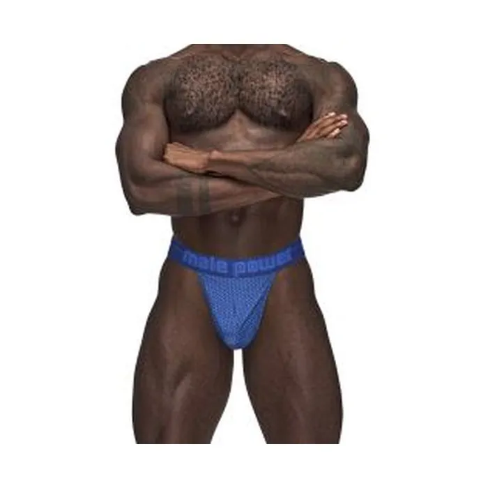 Male Power Sexagon Micro V Thong Blue Male Power Vibrators