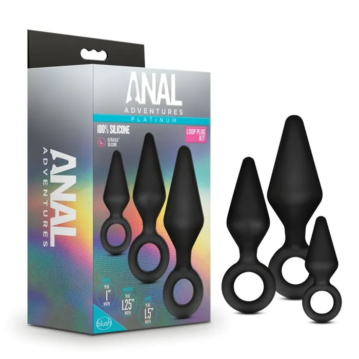 Male Sex Toys Anal Adventures Platinum Silicone Loop Plug Kit One Stop Adult Shop Male Sex Toys Anal Adventures Platinum Silicone Loop Plug Kit One Stop Adult Shop