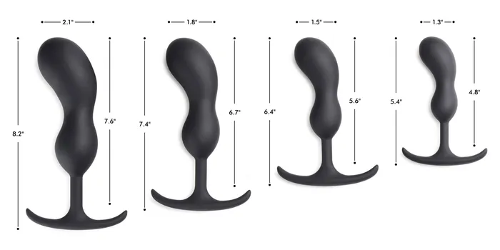 Male Sex Toys Premium Silicone Weighted Prostate Plug Medium XR Brands
