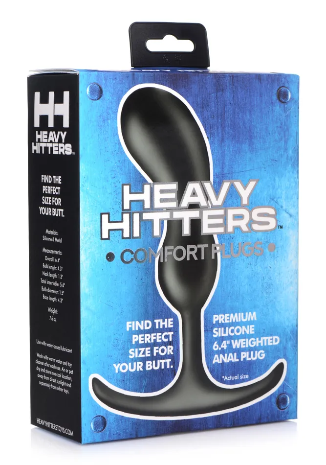 Male Sex Toys Premium Silicone Weighted Prostate Plug Medium XR Brands