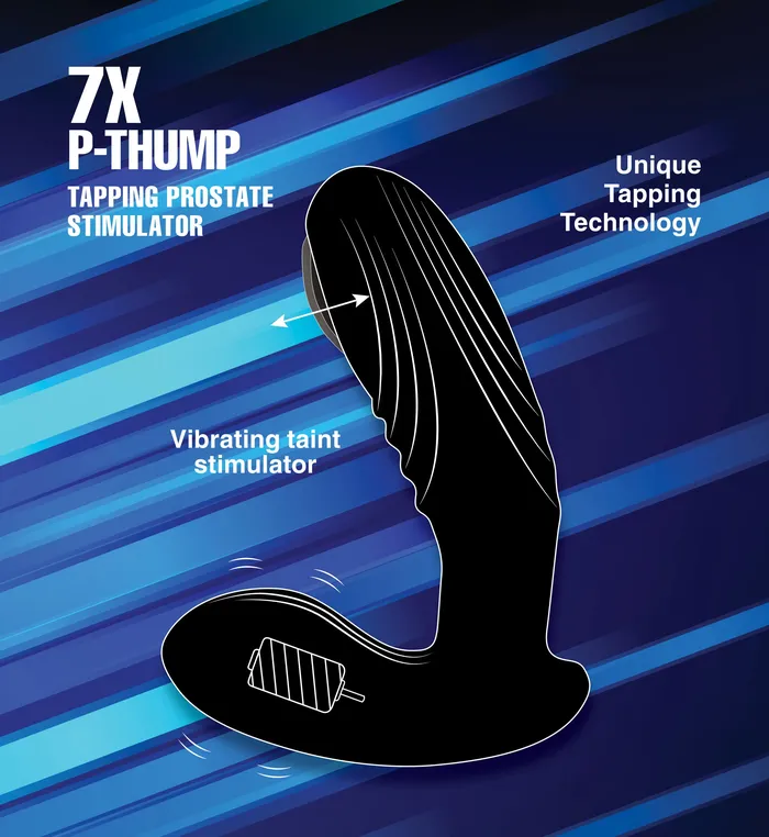 Male Sex Toys XR Brands 7X PThump Tapping Prostate Stimulator