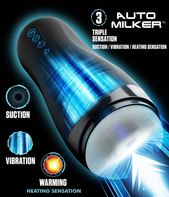 Male Sex Toys XR Brands Auto Milker 15X Sucking Masturbator
