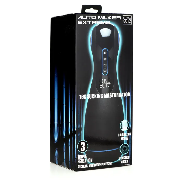 Male Sex Toys XR Brands Auto Milker Extreme 16X Sucking Squeezing and Vibrating Masturbator