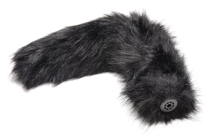 Male Sex Toys XR Brands Large Anal Plug with Interchangeable Fox Tail Black