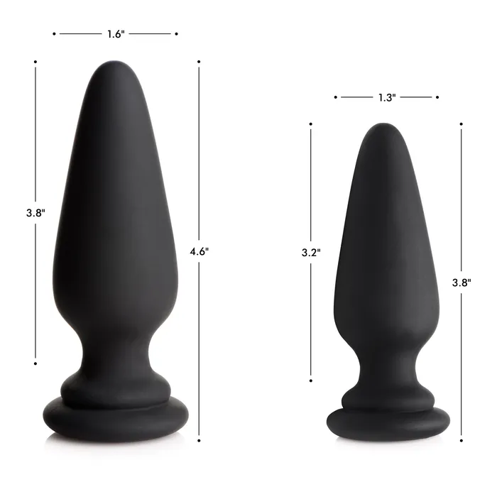 Male Sex Toys XR Brands Large Anal Plug with Interchangeable Fox Tail Black