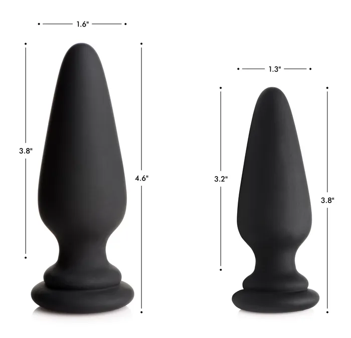 Male Sex Toys XR Brands Small Anal Plug with Interchangeable Fox Tail Black