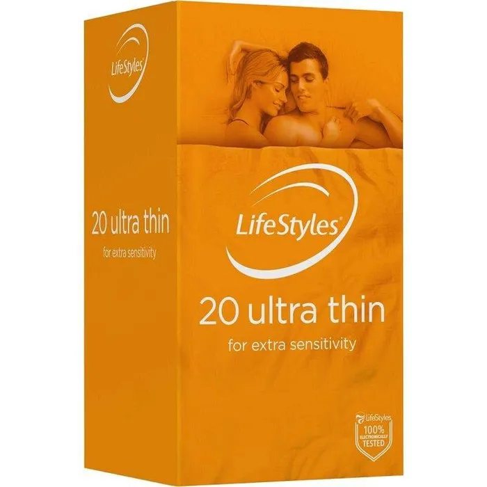 One Stop Adult Shop Female Sex Toys LifeStyles Ultra Thin 20pk