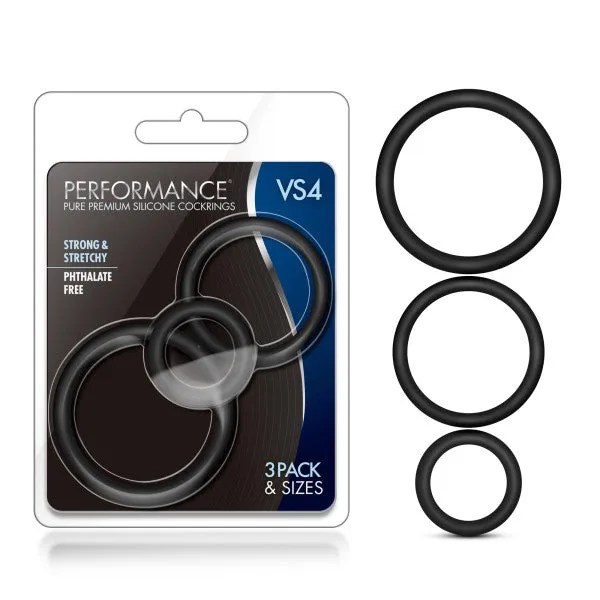 One Stop Adult Shop Male Sex Toys Performance Silicone Cock Ring 3 Pc Set Black One Stop Adult Shop Male Sex Toys Performance Silicone Cock Ring 3 Pc Set Black