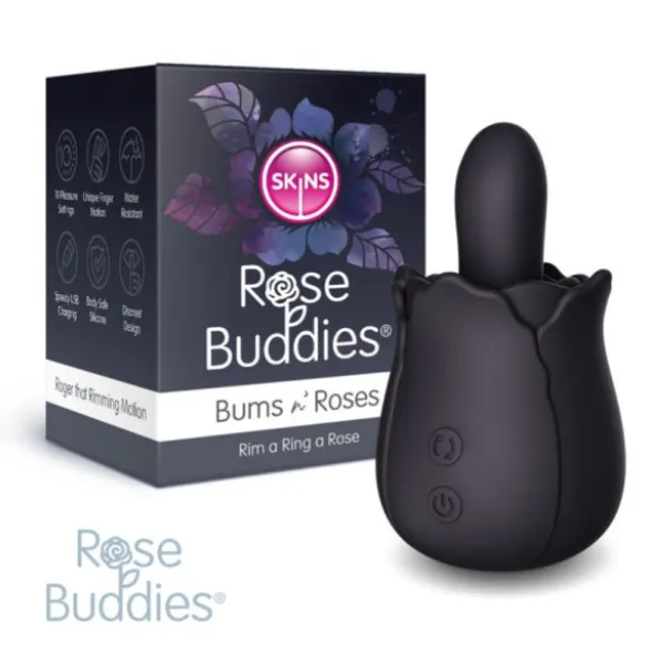 One Stop Adult Shop Vibrators Skins Rose Buddies Bum N Roses Black