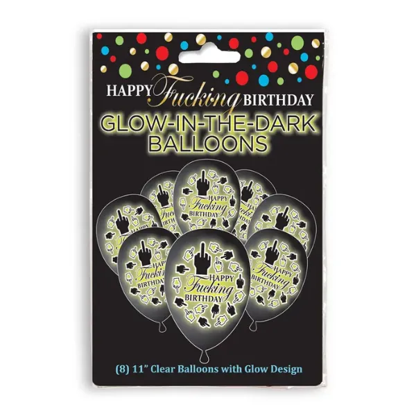 OSAS Happy Fucking Birthday Glow In The Dark Balloons Dildos