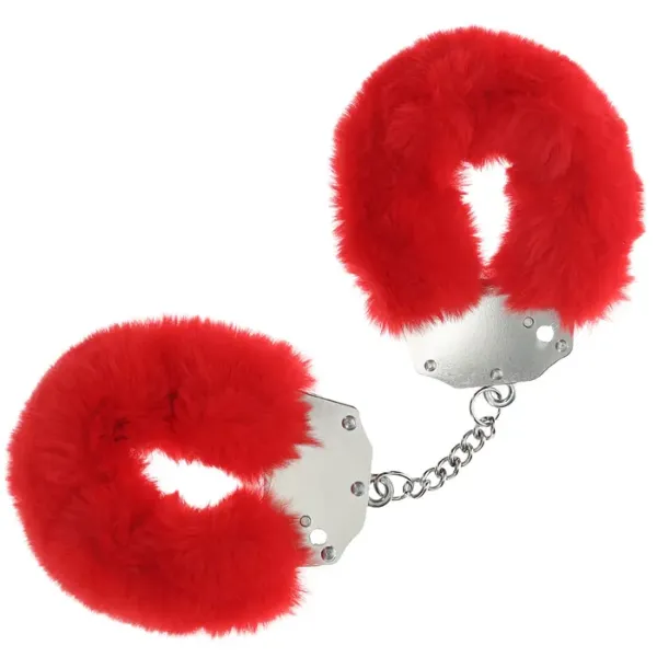 OUCH HeavyDuty Fluffy Cuffs Red OSAS Couples