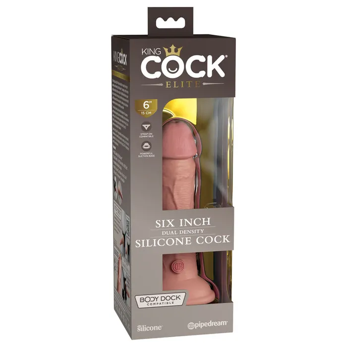 Pipedream Dildos King Cock Elite 6in Dual Density Cock Flesh