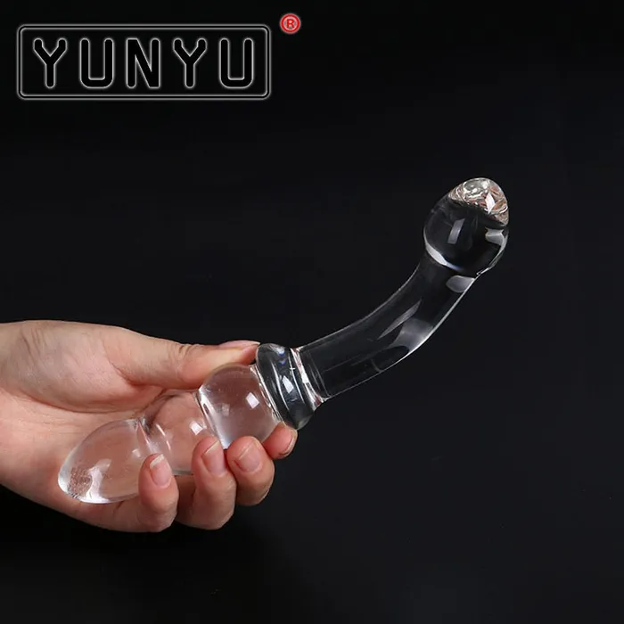 Popular Crystal Anal Bead Glass Dildo PlugLust Dildos