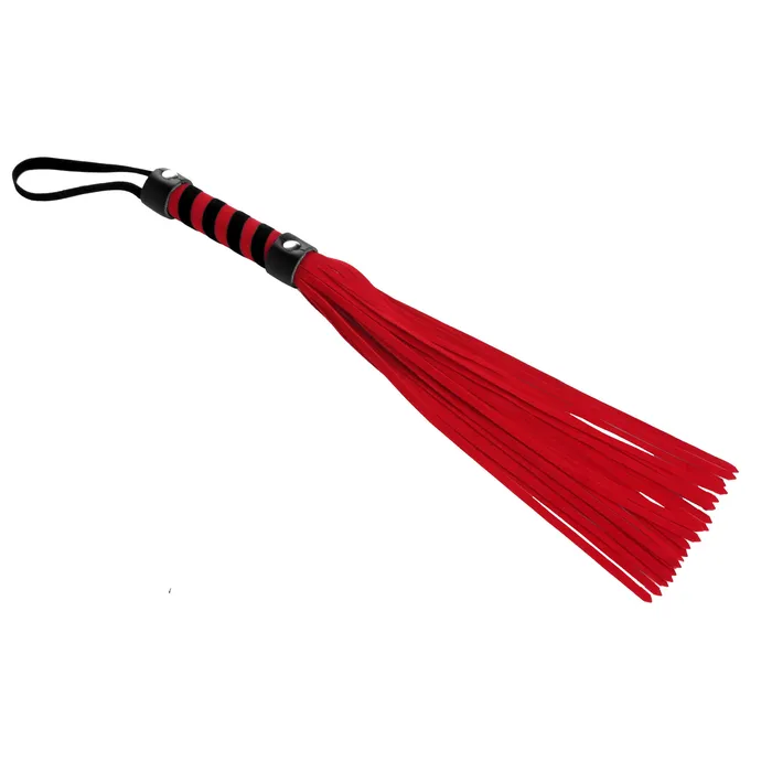 Short Suede Flogger Red XR Brands Vibrators