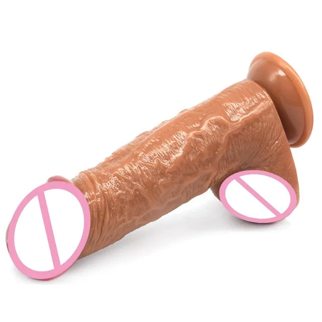 Silicone Real Feel Dildo 2 sizes PlugLust Dildos
