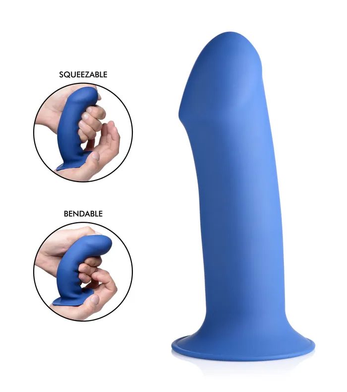 Squeezable Thick Phallic Dildo Blue XR Brands Dildos