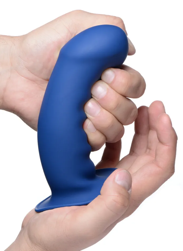 Squeezable Thick Phallic Dildo Blue XR Brands Dildos