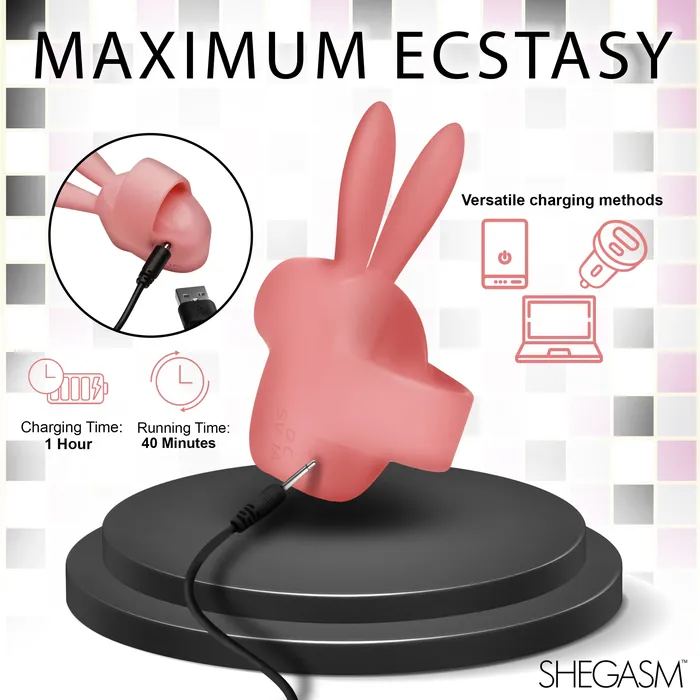 Sucky Bunny Clit Stimulator Pink XR Brands Vibrators